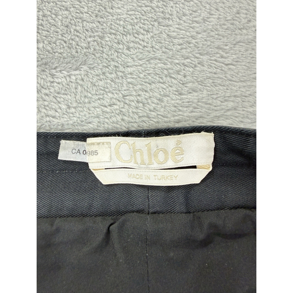 Chloe Women's Size 36 EU 100% Calfskin Leather Rare Designer Ankle Zip Pants - Picture 2 of 16